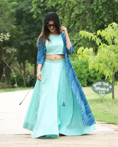 Top Skirt Jacket Shrug Stitched Dress 