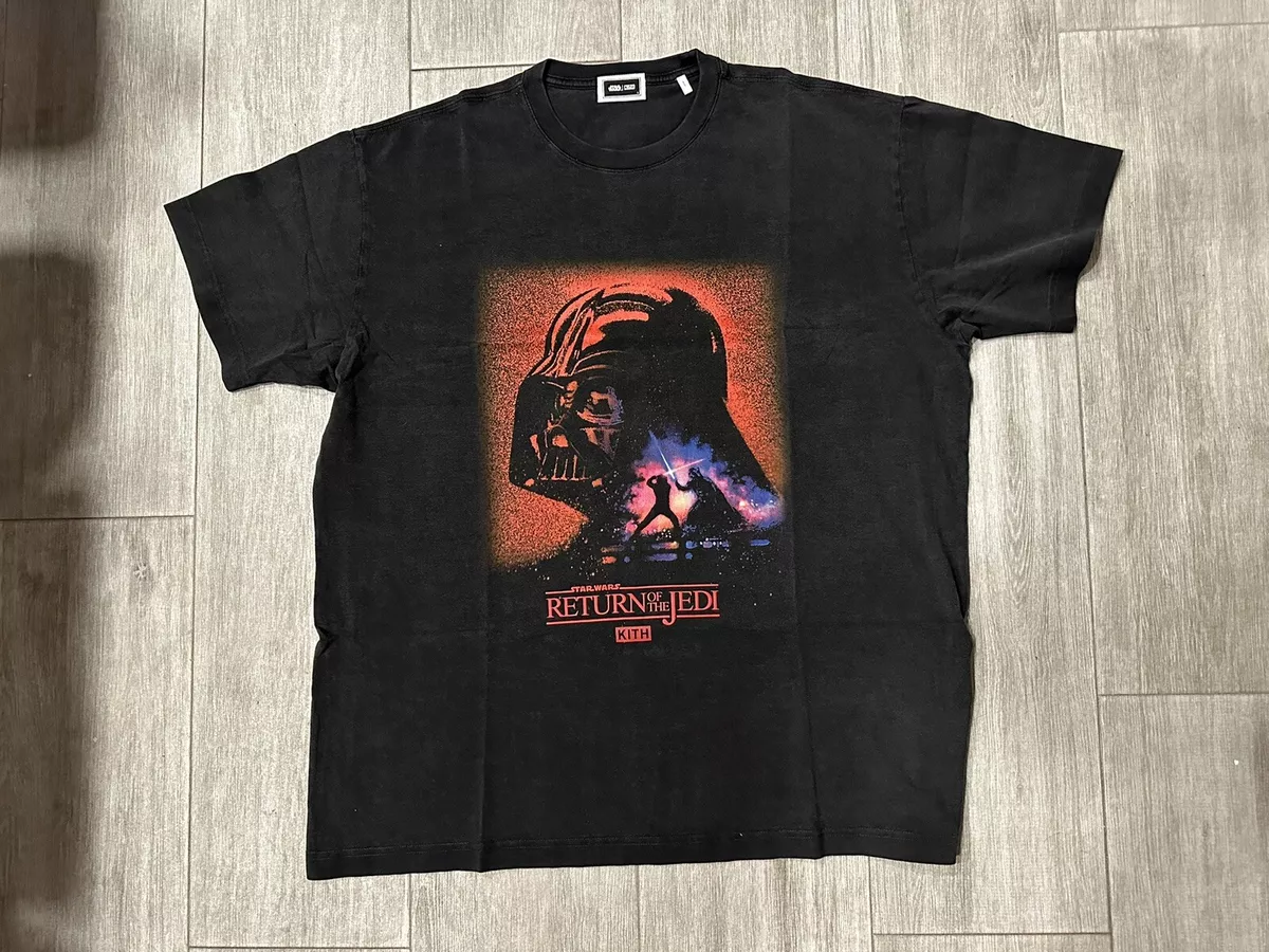 KITH Star Wars Return of the Jedi Darth Vader Poster Black Vintage Tee L  Large