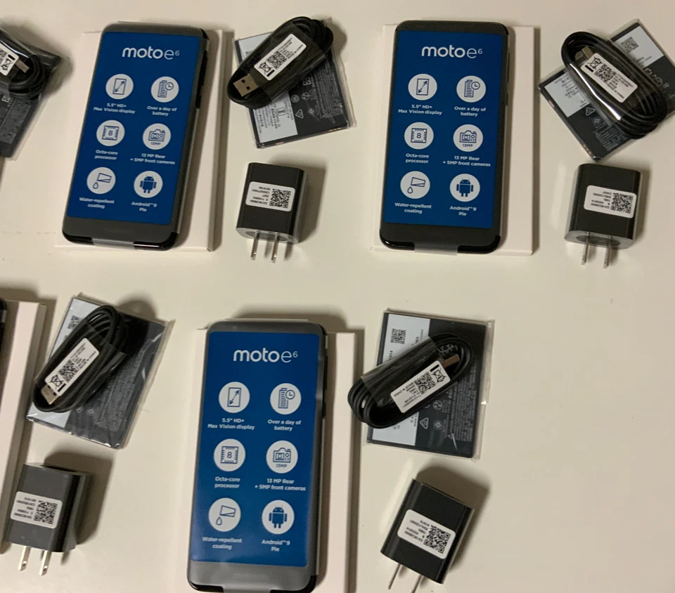 📊 Verizon Prepaid Moto E6-16GB -Starry Black 🆕LOT OF 5 👉Sim Not Included 🆕 - Image 2 of 3