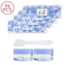 96PCS 10G/10ML Cream Cosmetic Lavender Sample Jar Containers with Spatulas