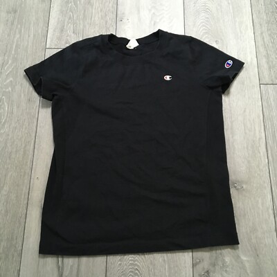 Champion Damen T-Shirt schwarz Baumwolle - Größe XS