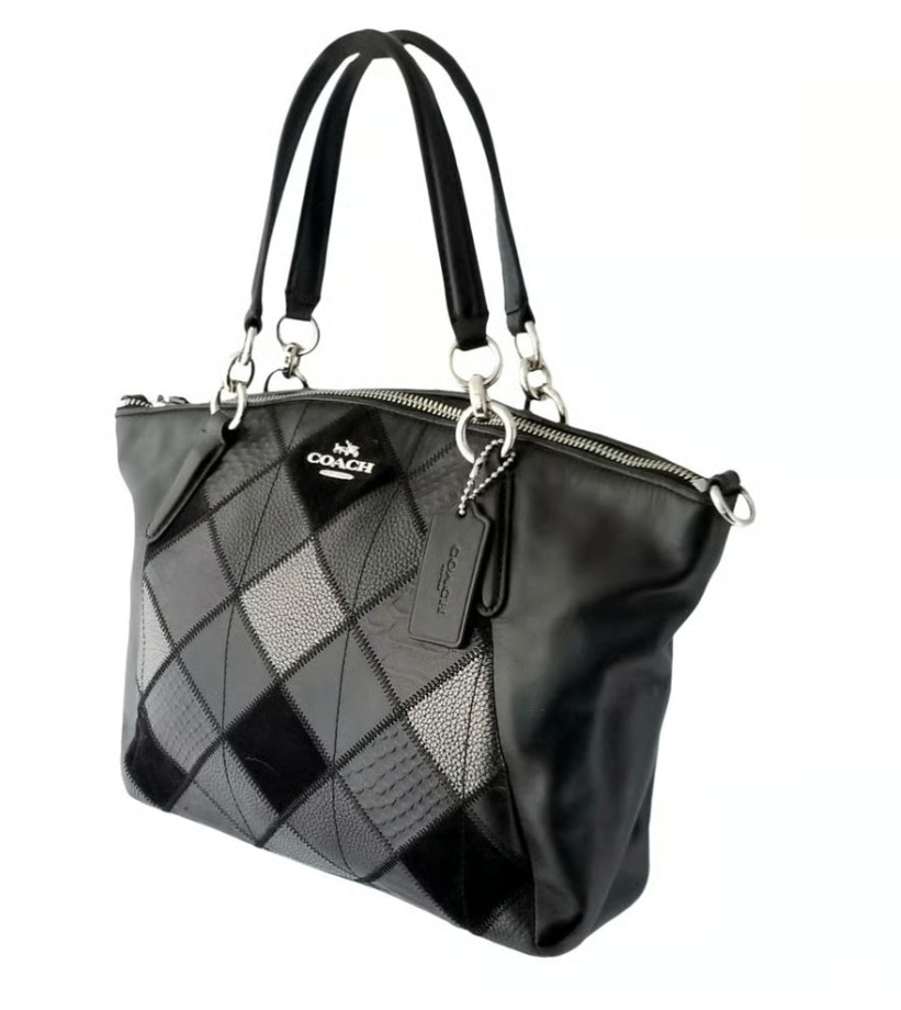 Coach Kelsey Black Patchwork Tote/Crossbody Bag