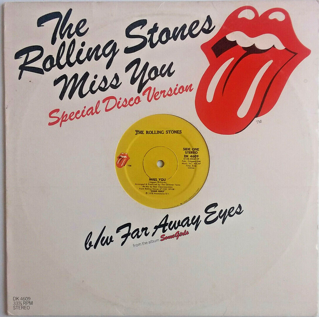 ROLLING STONES - Miss You / Far Away Eyes - Vinyl LP 1st Pres 1978 DK 4609 DISCO