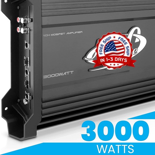Impianto musicale per auto 3000 watt a 1 canale con basso RCA nero - Foto 5 di 8