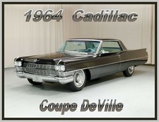 1964 Cadillac Coupe DeVille Black, Toolbox - Refrigerator Magnet, 42 MIL