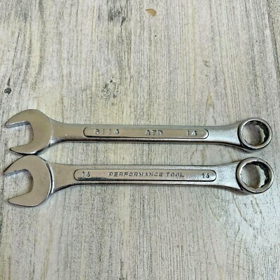 Lot of 2 Metric 14mm ATD Performance Tool Combination Box Open End Wrench
