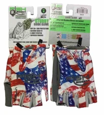 2pk Fish Monkey Stubby Guide Glove American Flag Extra Large UPF50+ Glove