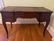 antique mid-century John Widdicomb flip top vanity