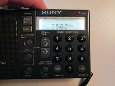 Sony ICF-SW1 FM/AM Multi Band Receiver - Black for sale