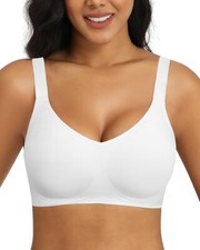 Women's Seamless Comfortable Push Up Bra No Underwire White XL B20