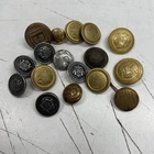 ORIGINAL Uniform Button Curio War Military Various Curio Collection Lot C5