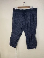 RBX Womens Camo Capri Joggers Size XLRuched Legs Drawstring Waist