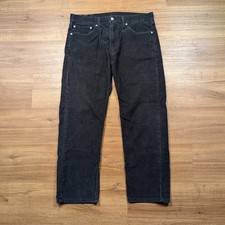 Levis 505 Corduroy Pants Mens 36x29 28 Black Regular Fit Straight Leg
