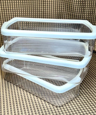 Lote de 3 cestas de estante de cubo de puerta transparente para refrigerador Whirlpool Kenmore Elite OEM