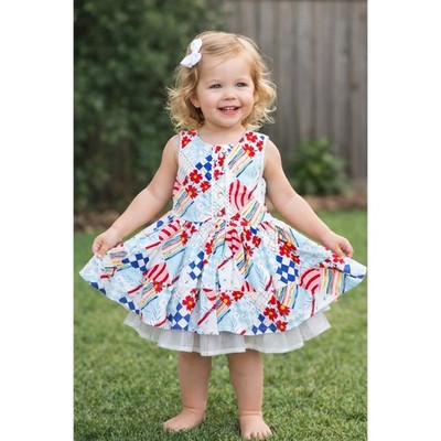 Finding Foxtale Dress Patchwork Floral Cotton Blend Whimsical Size 2