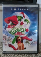 Dr Seuss-How the Grinch Stole Christmas DVD, Full Screen, 2000 Carrey-w/Ticket