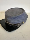 VTG CIVIL WAR CSA CONFEDERATE INFANTRY WOOL KEPI FORAGE CAP HAT 7.5 CSA BUTTONS