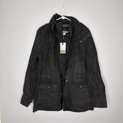 Calvin Klein Black Gray Double Zip Utility Jacket Men's Size Large NWT 402C508 video thumbnail