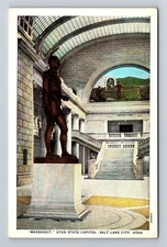 Salt Lake City UT-Utah, Massasoit, State Capitol, Vintage Postcard