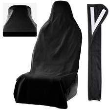 Ultrasport Front Seat Cover And Seatbelt Cover - Black Car Seat Towel And 20i...