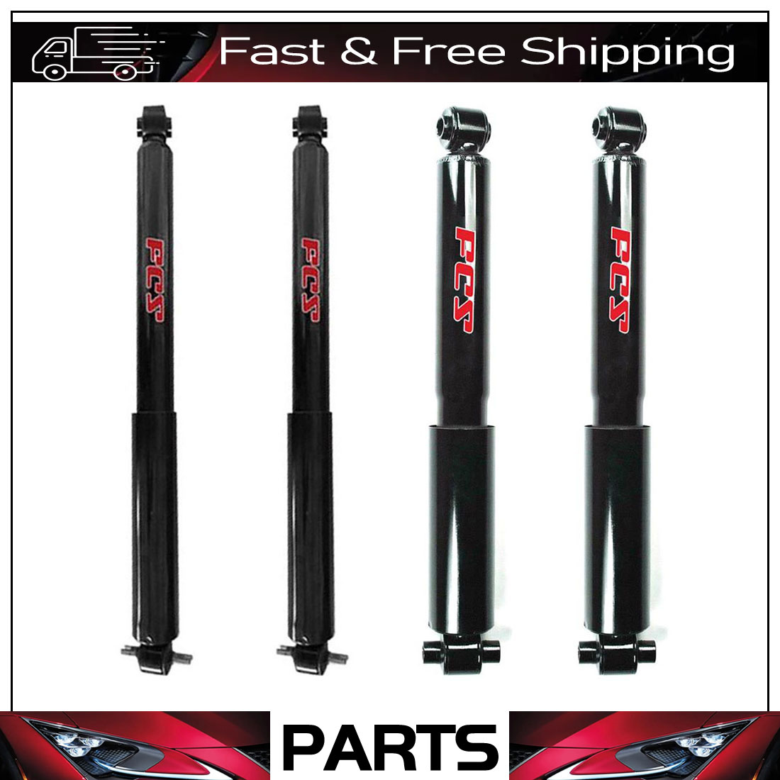 Front & Rear Shocks for 92 - 99 Chevrolet Suburban Tahoe Yukon K1500 4x4 4WD FCS