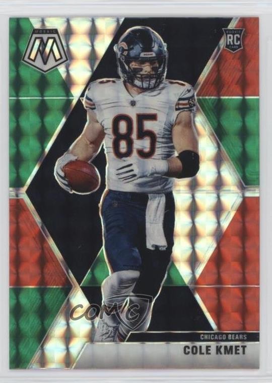2020 Panini Mosaic Rookies Choice Red and Green Prizm Cole Kmet Rookie RC 2r7