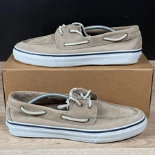 Sperry Top-Sider Boat Shoes Mens Size 12 Tan 2-Eye Deck Bahama Style Casual