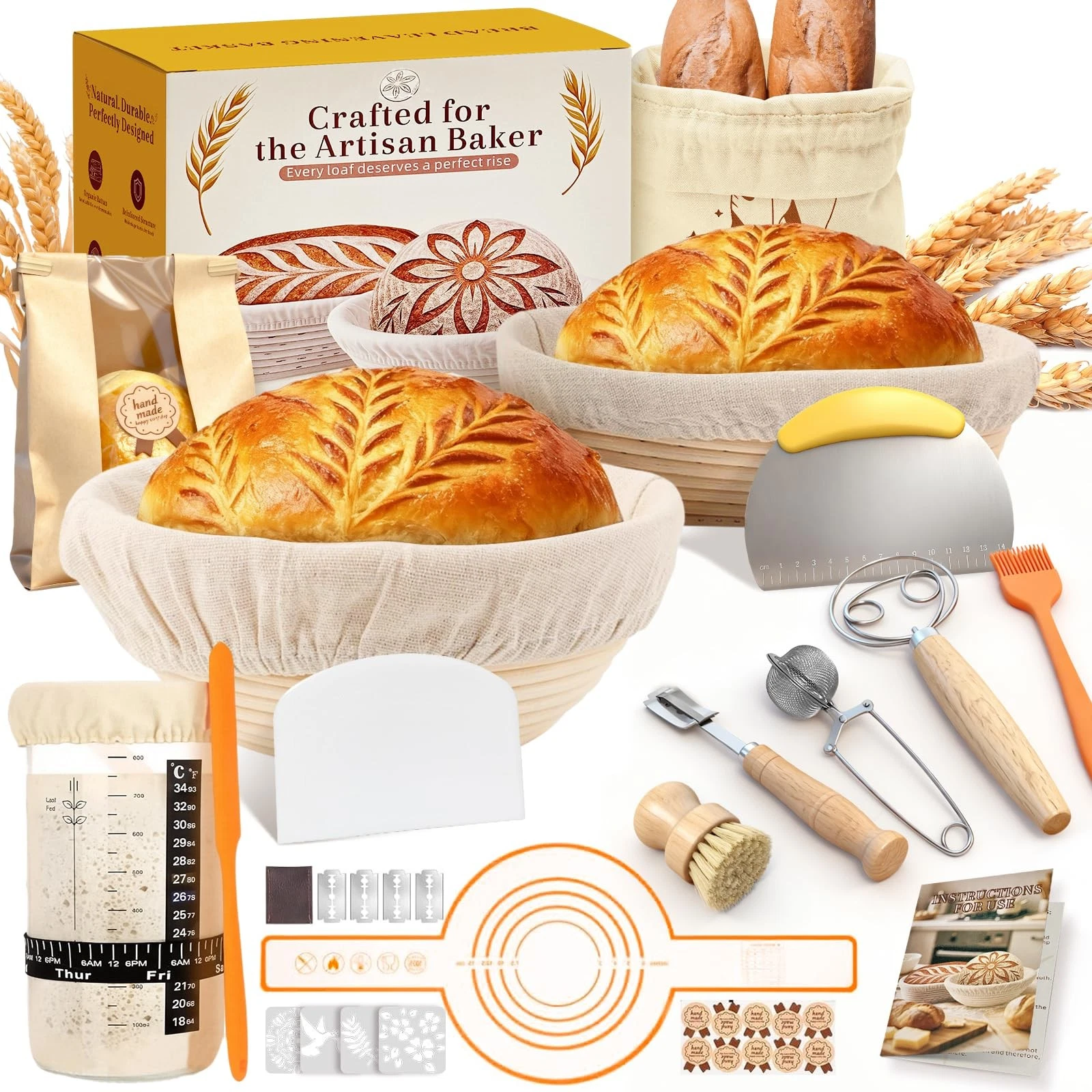 Complete Sourdough Starter Kit | Easy to Clean & Use for Beginners & Bakers |...
Opens in a new wind