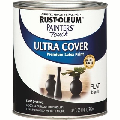 RustOleum Flat Black Latex Paint