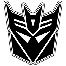 Decepticon Shattered Glass Insignia Logo 2 Sticker Waterproof Vinyl Decal
