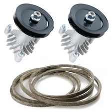 Lawn Mower Spindles Pulleys Belt For Craftsman Husqvarna 42” Mower Deck