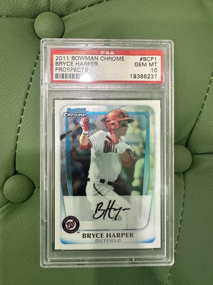 Bowman Bryce Harper Baseball Autographed Sports Trading Cards