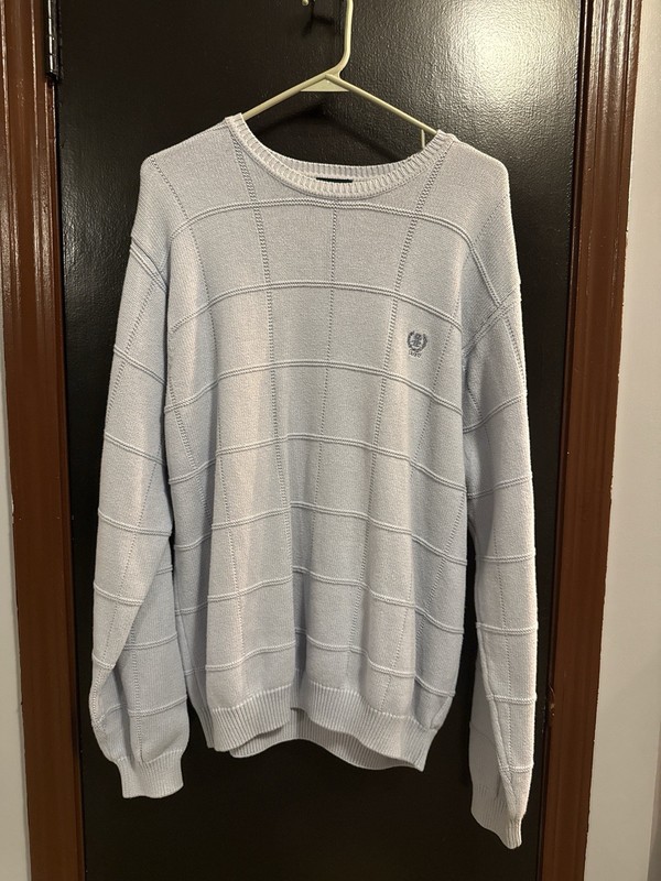 IZOD Light Blue Pullover Sweater Men’s Size XL Long Sleeve Thick Heavy Duty