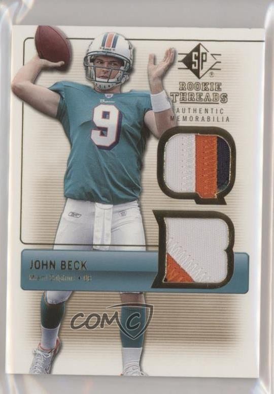2007 SP Rookie Threads Rookie Threads Gold Patch John Beck #RT-JB Patch RC 0o9