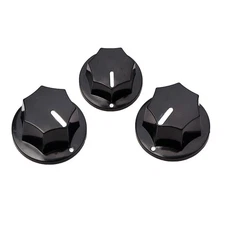  3 Pcs Plastic Control Knobs Guitar Volume Black Tone Accessories