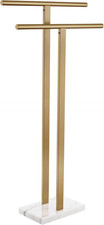 Standing Towel Rack for Bathroom Floor 2-Tier Towel Holder Free Stand with Heavy
