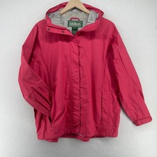 LL BEAN Jacket Womens 1X Plus Windbreaker Rai...