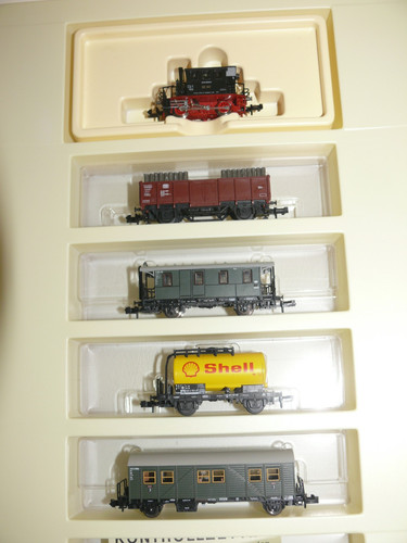 M40  Minitrix Zugset 11009 Güterzug mit Glaskasten BR 98 307 DB ungenutzt Spur N | Condition: Gebraucht