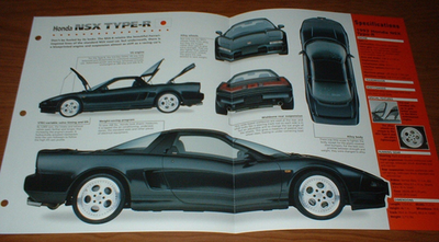 #ad 1993 Honda NSX Type R Original Imp Brochure Poster Specs Info 93 92 91 94 95 $12.99