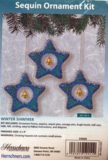 HERRSCHNERS WINTER SHIMMER SEQUIN ORNAMENT KIT MAKES 3