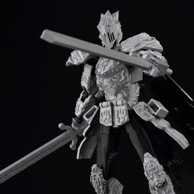 3D Printed GHOST KNIGHT T13 Action Figure Movable Anime Dummy Model Toy Gift NEW
