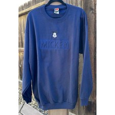 Vintage 90s Mickey Unlimited Jerry Leigh Sweatshirt XL Made USA Disney Navy
