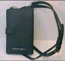 Steve Madden Black Slim Crossbody Wallet