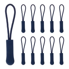 2.6" Zipper Pulls Replacement, 100 Pcs Nylon Cord Extension, Navy Blue