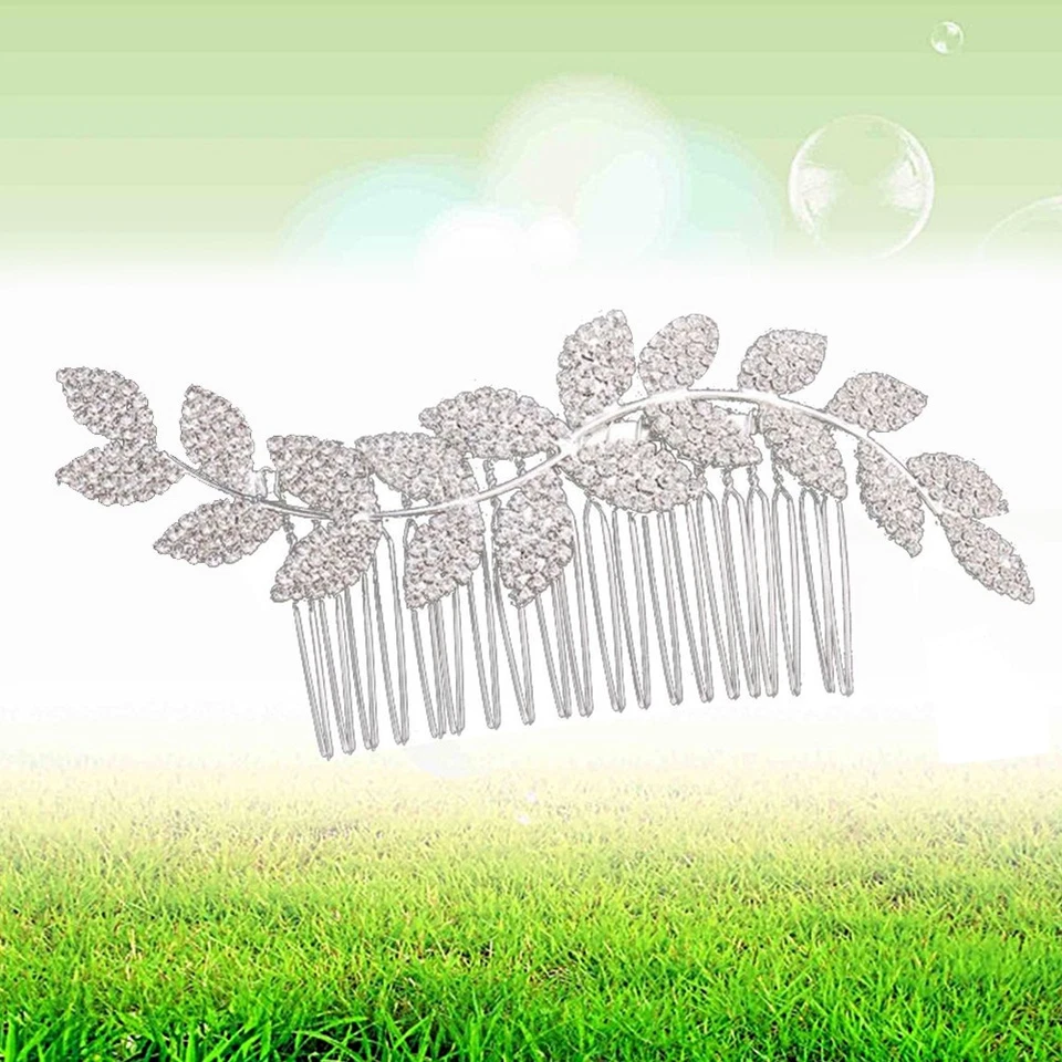 da sposa pettini Crystal Wave Sinestone Side Compangono copricapo - Immagine 4 di 4