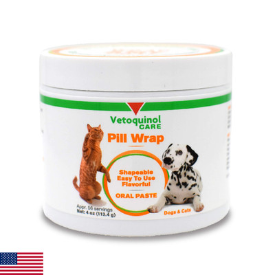 Vetoquinol Pill Wrap Treats for Dogs & Cats   4oz, 56 servings   Hides Any Size,