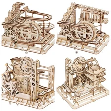 ROKR 4Styles 3D Wooden Puzzle Brain Teaser Toys Mechanical Gears Kit for Adults