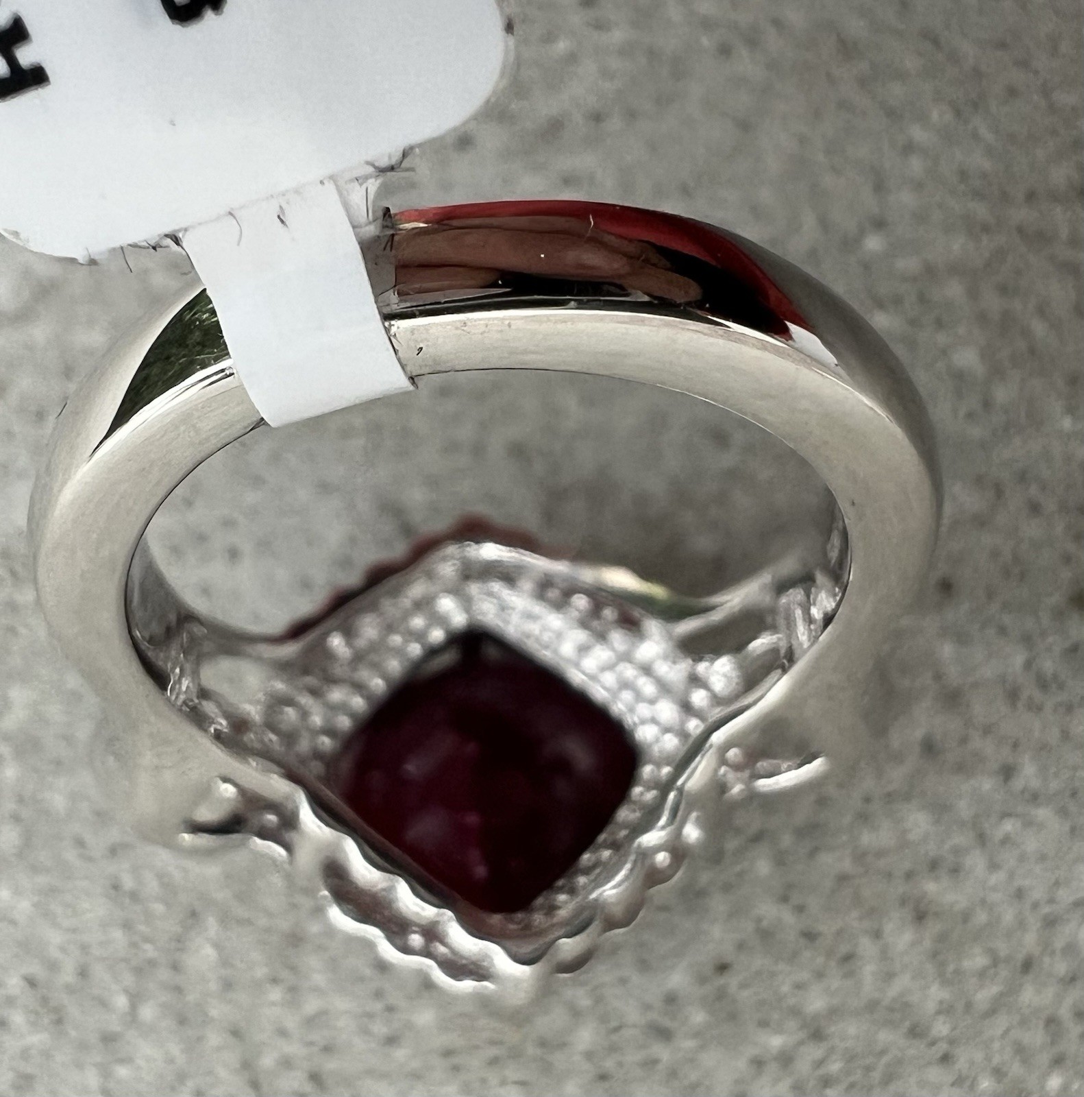 Ring - Solid Sterling Silver 925 Oval Ruby Prong … - image 13