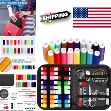 Portable Sewing Kit with Scissors Seam Ripper and Measuring Tape for Emergencies