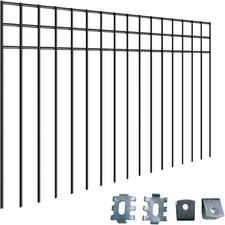 24X15-Inch No Dig Animal Barrier Fence, 20 Pack Black Dig Protective Fence with